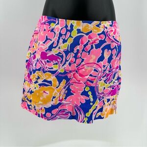 Lilly Pulitzer Marigold Skirt Skort in Catch and Release Size 0 Pink Blue Yellow